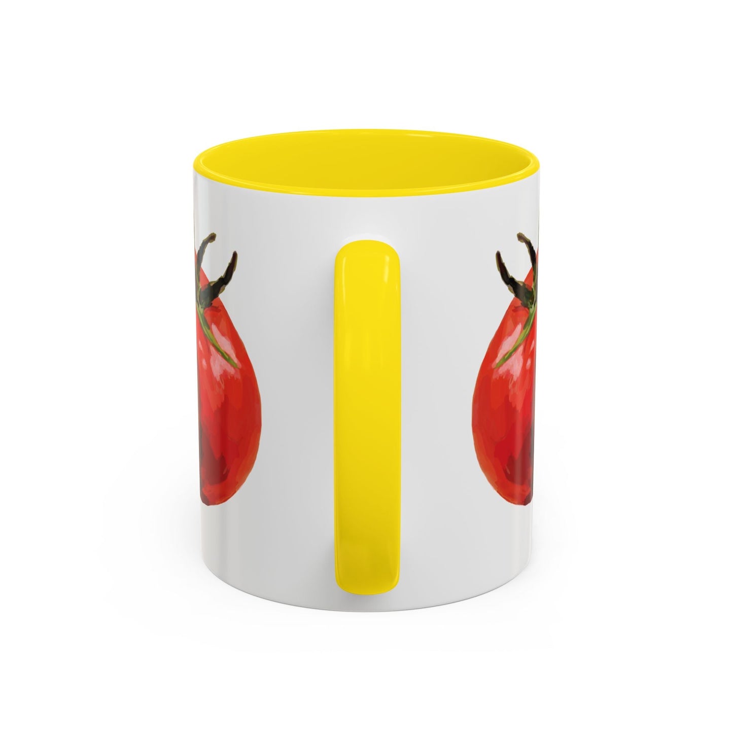 Rustic Tomato Two - Tone Ceramic Mugs - 11oz and 15 oz - Perfect for Gardeners - Blue Cava