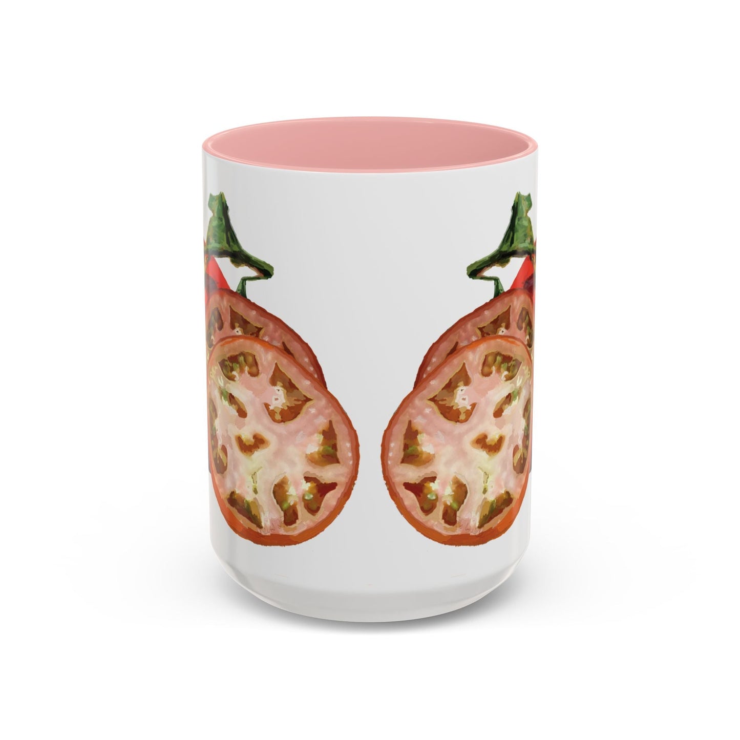 Rustic Tomato Two - Tone Ceramic Mugs - 11oz and 15 oz - Perfect for Gardeners - Blue Cava