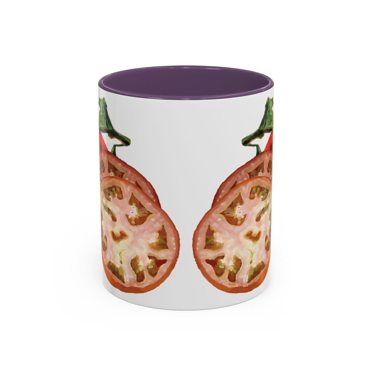 Rustic Tomato Two - Tone Ceramic Mugs - 11oz and 15 oz - Perfect for Gardeners - Blue Cava