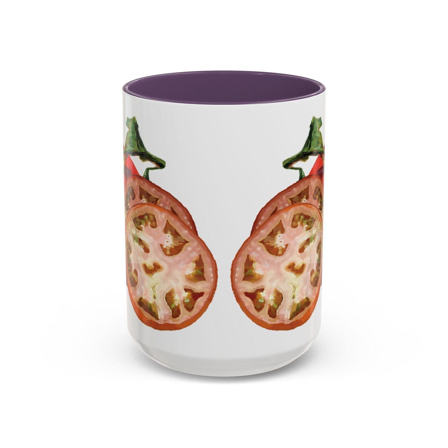 Rustic Tomato Two - Tone Ceramic Mugs - 11oz and 15 oz - Perfect for Gardeners - Blue Cava