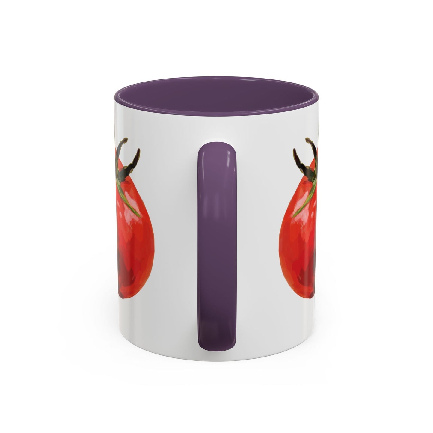 Rustic Tomato Two - Tone Ceramic Mugs - 11oz and 15 oz - Perfect for Gardeners - Blue Cava