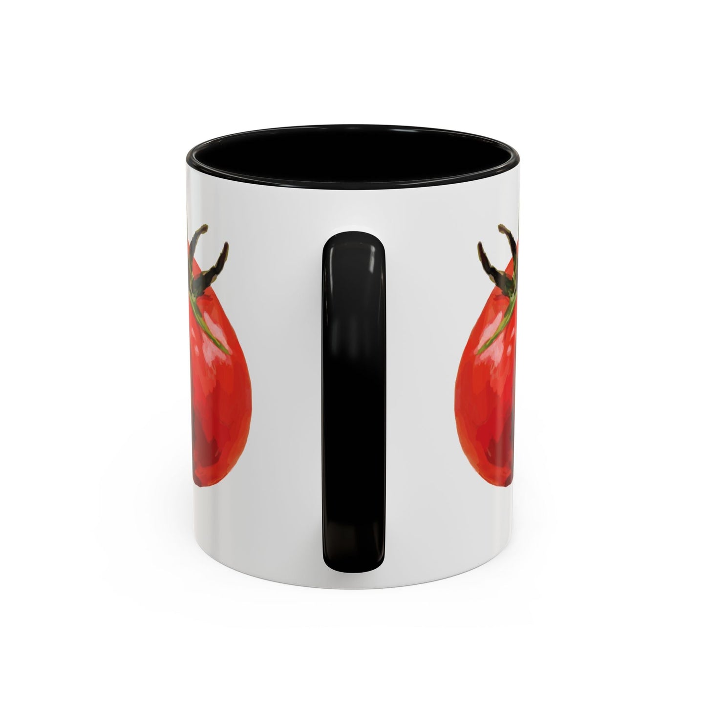 Rustic Tomato Two - Tone Ceramic Mugs - 11oz and 15 oz - Perfect for Gardeners - Blue Cava