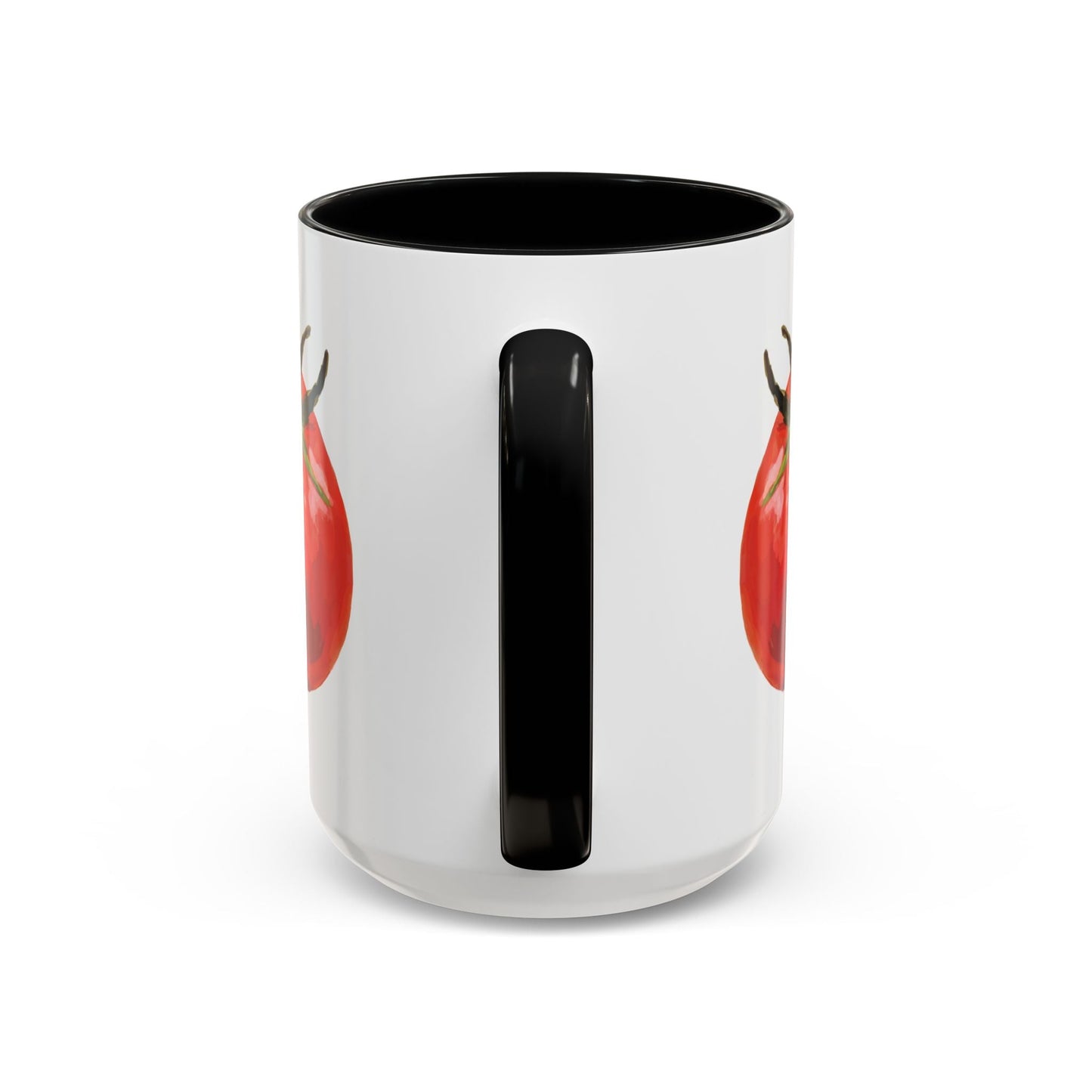 Rustic Tomato Two - Tone Ceramic Mugs - 11oz and 15 oz - Perfect for Gardeners - Blue Cava