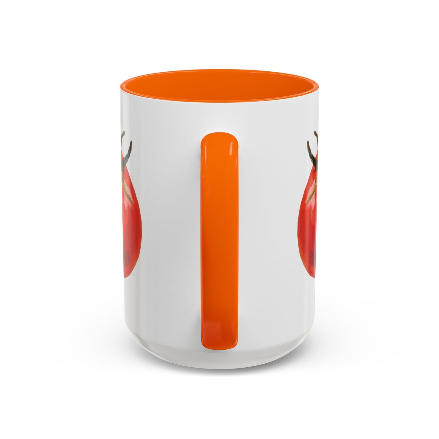 Rustic Tomato Two - Tone Ceramic Mugs - 11oz and 15 oz - Perfect for Gardeners - Blue Cava