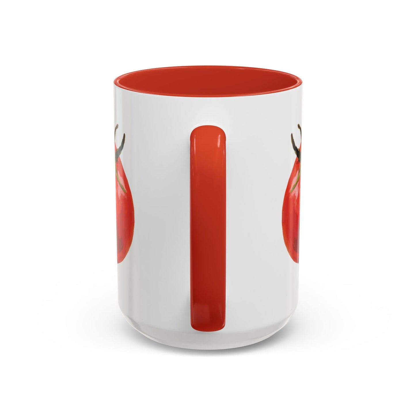 Rustic Tomato Two - Tone Ceramic Mugs - 11oz and 15 oz - Perfect for Gardeners - Blue Cava