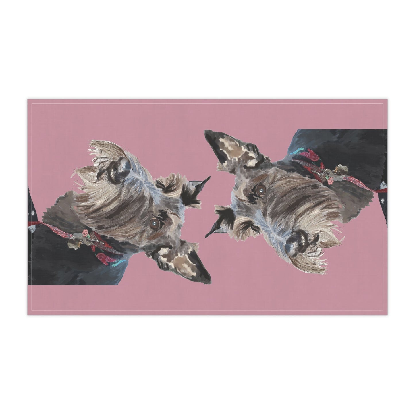 Scottish Terrier “Fala” Kitchen Tea Towels - Blue Cava