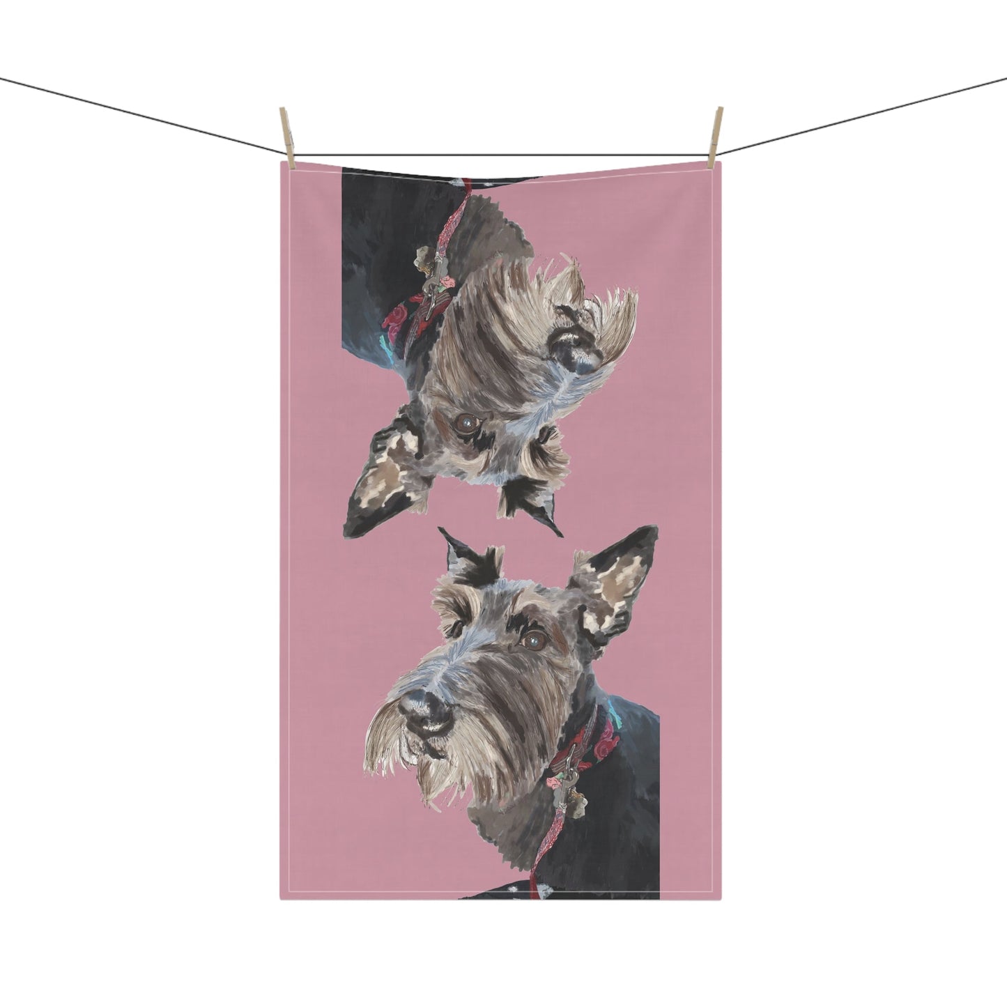 Scottish Terrier “Fala” Kitchen Tea Towels - Blue Cava