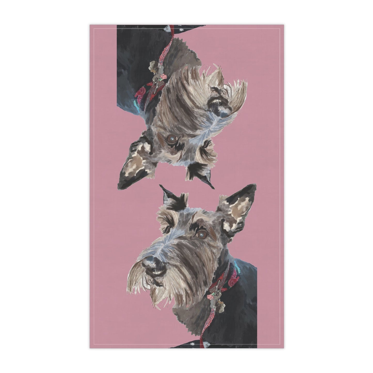 Scottish Terrier “Fala” Kitchen Tea Towels - Blue Cava