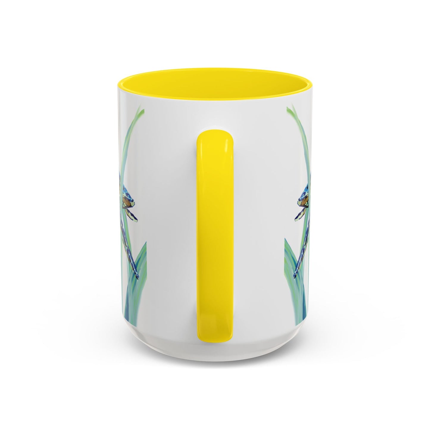 Sea Turtle Ocean Inspired Two - Tone Ceramic Mugs, 11oz & 15oz - Blue Cava