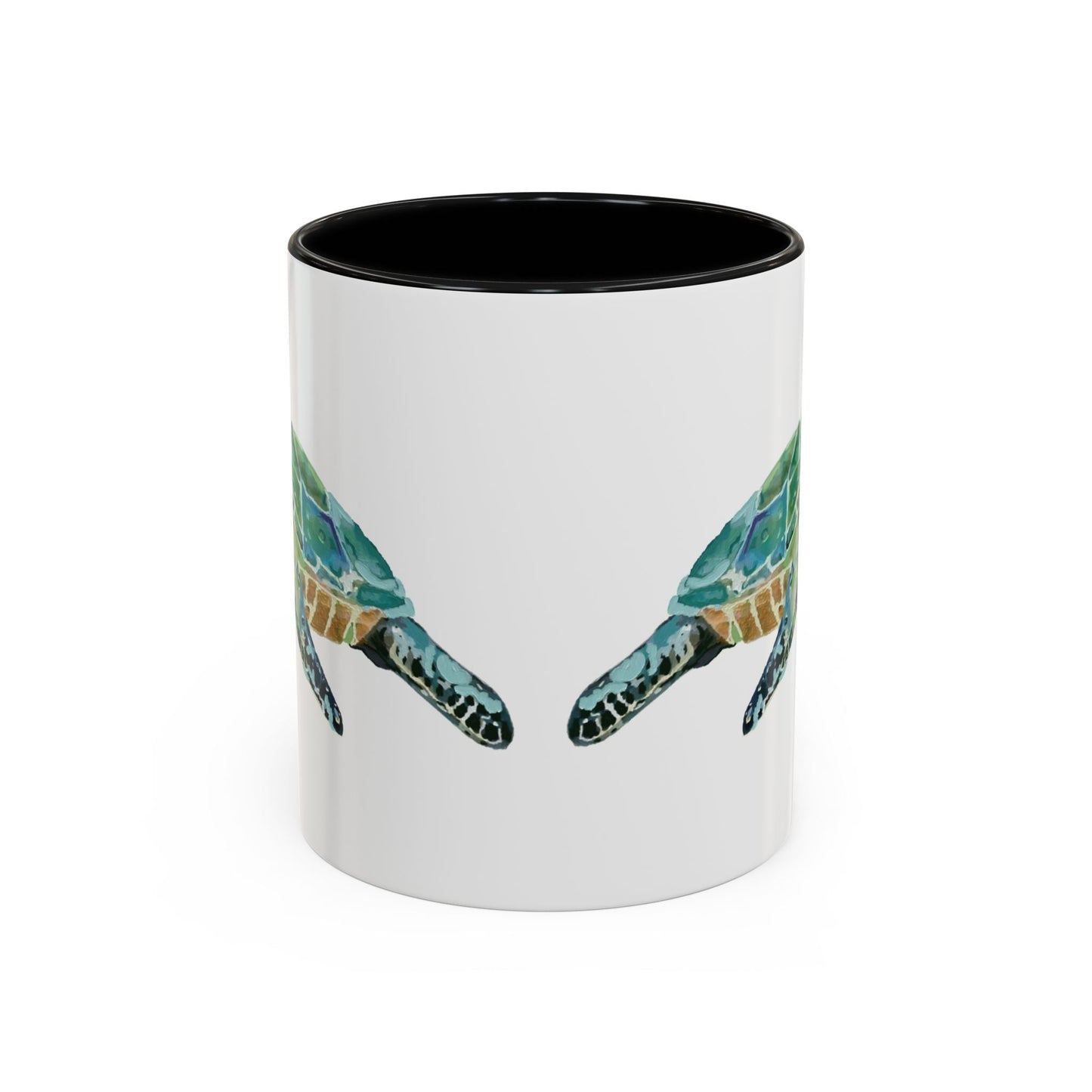 Sea Turtle Two Tone Coffee Mug (11oz & 15oz) - Blue Cava