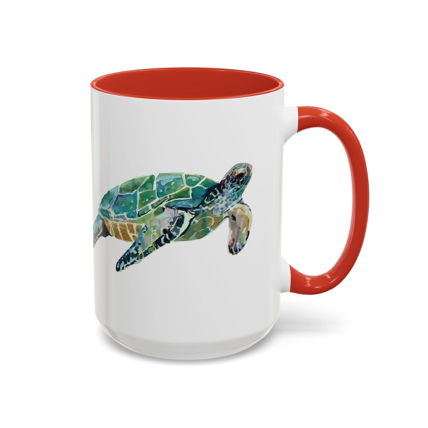 Sea Turtle Two Tone Coffee Mug (11oz & 15oz) - Blue Cava