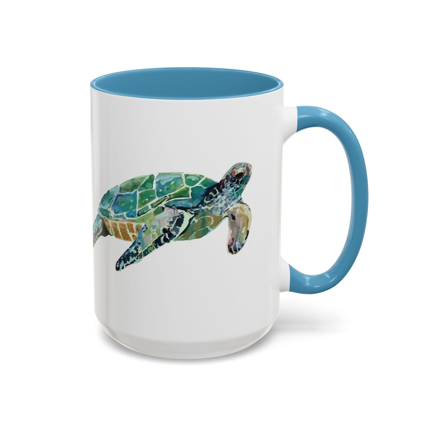 Sea Turtle Two Tone Coffee Mug (11oz & 15oz) - Blue Cava