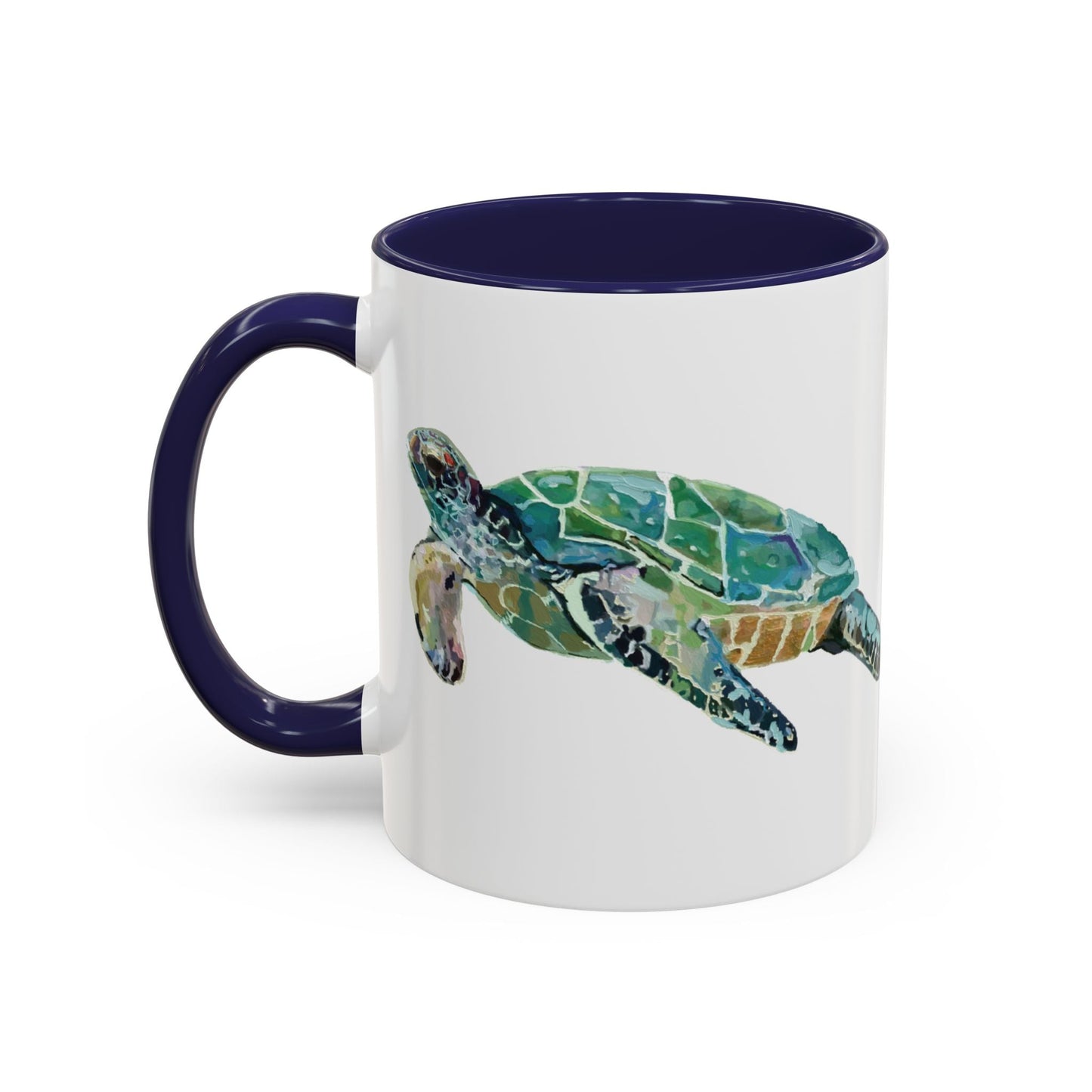 Sea Turtle Two Tone Coffee Mug (11oz & 15oz) - Blue Cava