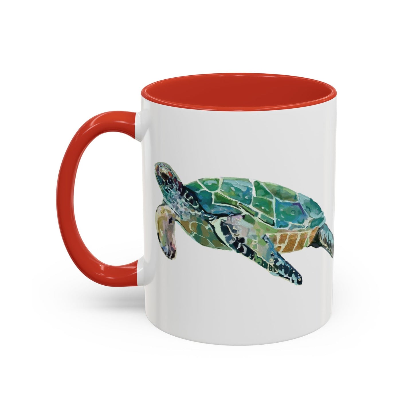 Sea Turtle Two Tone Coffee Mug (11oz & 15oz) - Blue Cava