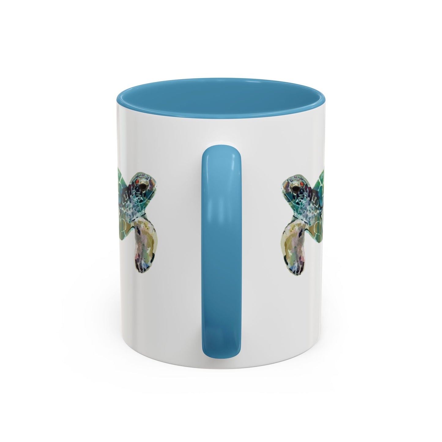 Sea Turtle Two Tone Coffee Mug (11oz & 15oz) - Blue Cava