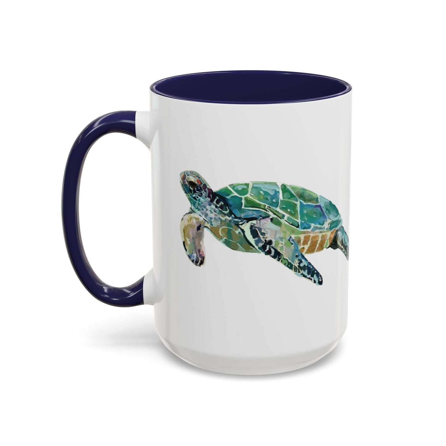Sea Turtle Two Tone Coffee Mug (11oz & 15oz) - Blue Cava