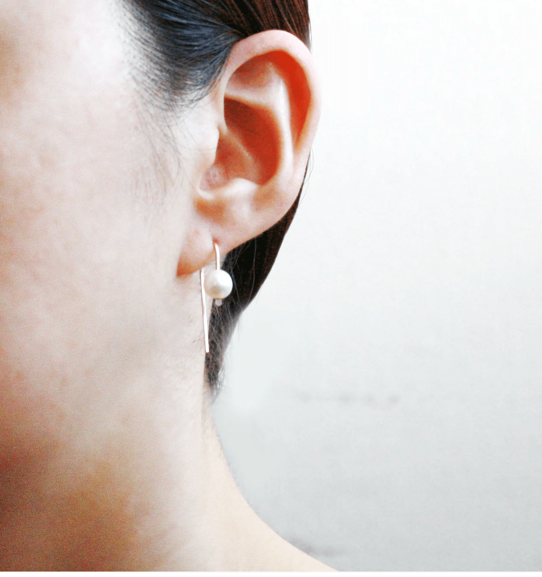 Short Arc Threader Earrings - Hooks and Luxe - Blue Cava