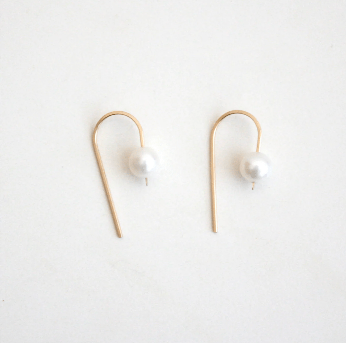 Short Arc Threader Earrings - Hooks and Luxe - Blue Cava