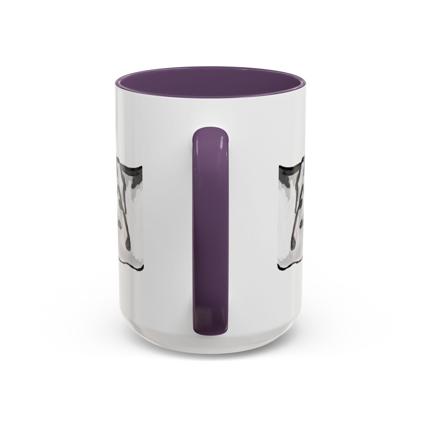 Sleeping French Bulldog Two - Tone Ceramic Mugs - 11 oz and 15 oz - Blue Cava
