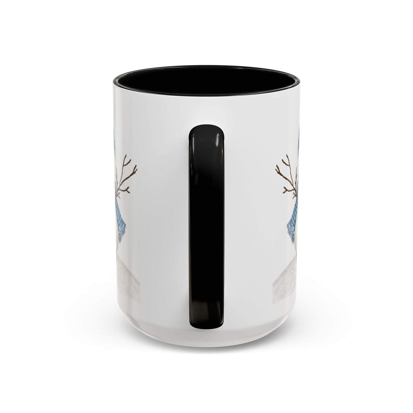 Snowman Accent Coffee Mug (11oz & 15oz) - Blue Cava