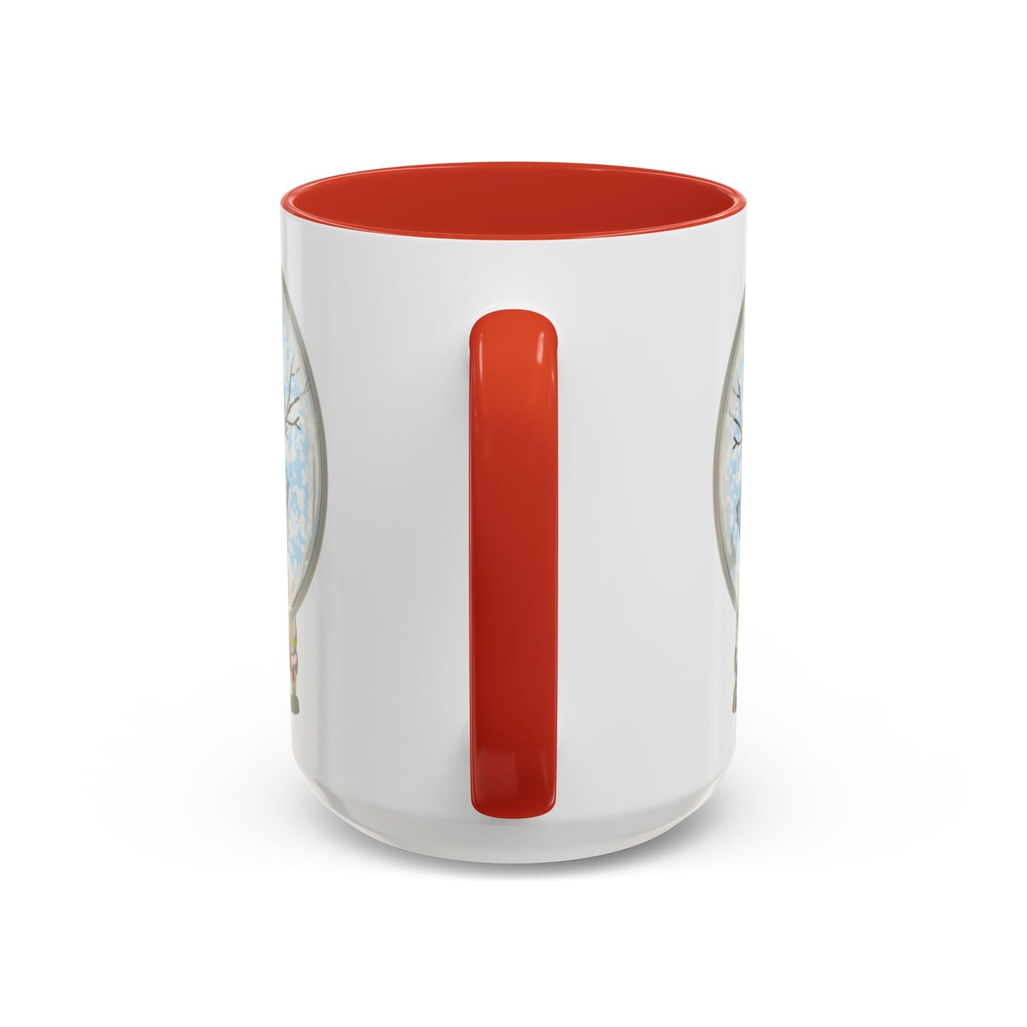 Snowman Globe Two Tone Ceramic Mug - Blue Cava