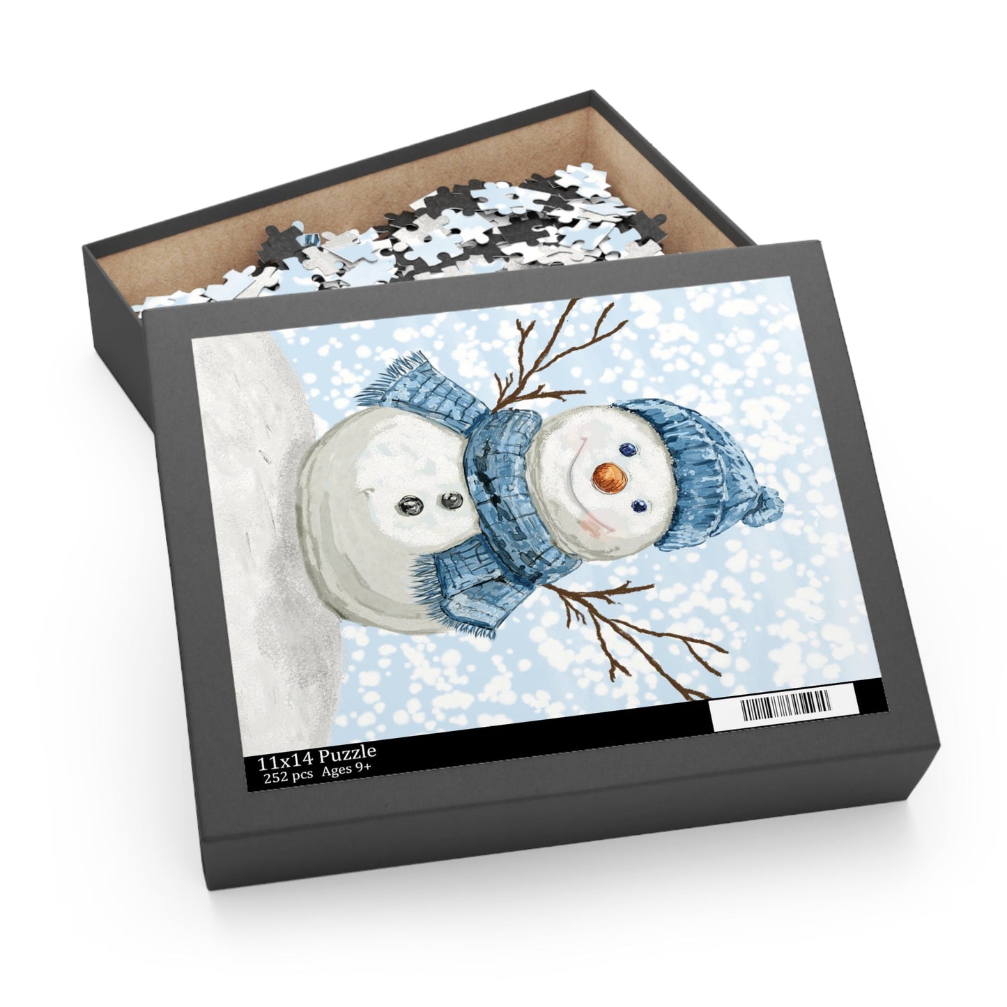Snowman Puzzles for Winter Fun, 120 - 500 Piece Jigsaw - Blue Cava