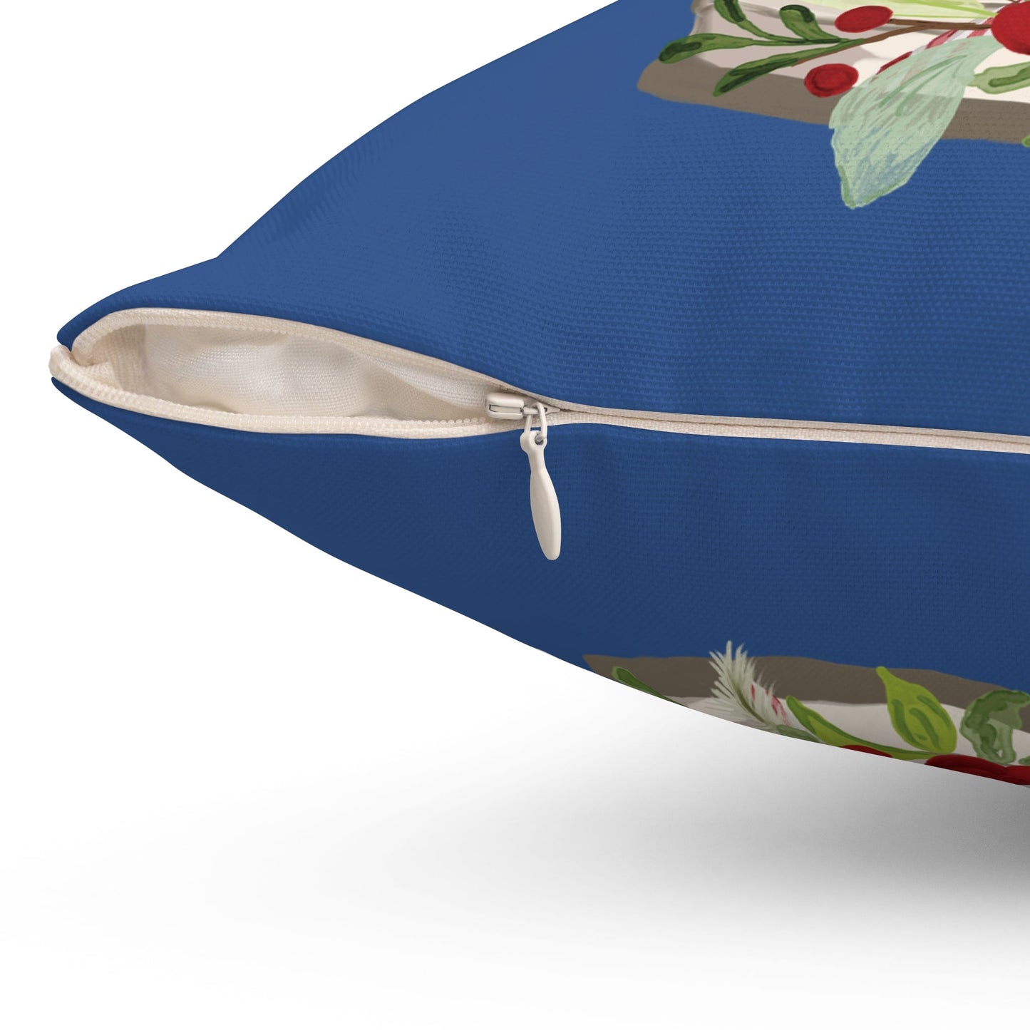 Snowman Snow Globe Decorative Pillow, Winter Home Decor, Festive Throw Pillow - Blue Cava