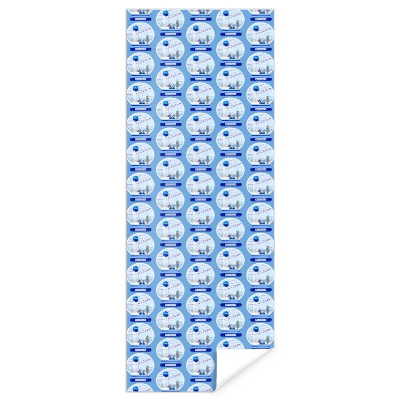 Southport Do Not Shake Globe Wrapping Paper - Blue Cava