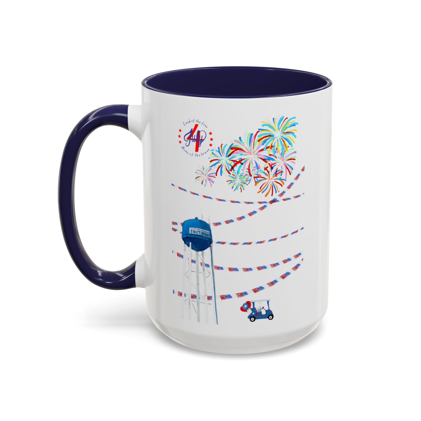Southport July fourth Coffee Mug (11oz & 15oz) - Blue Cava