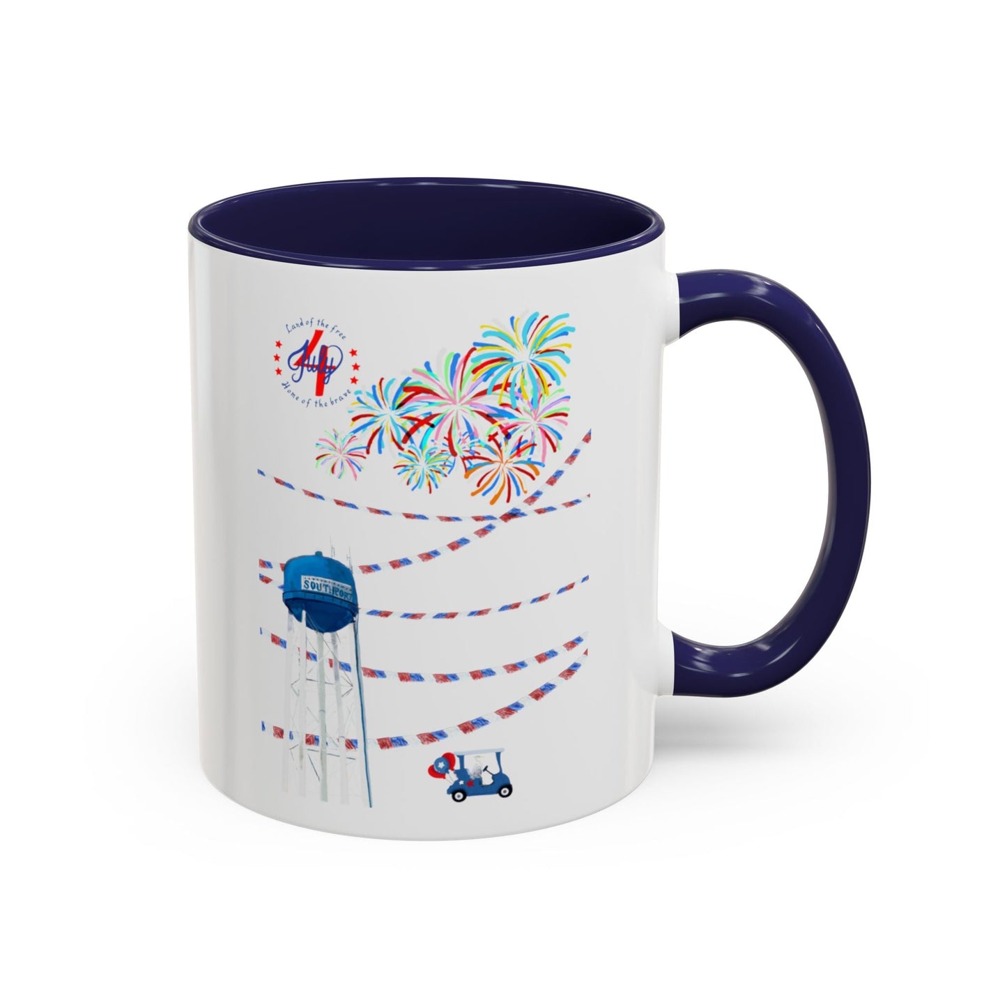 Southport July fourth Coffee Mug (11oz & 15oz) - Blue Cava