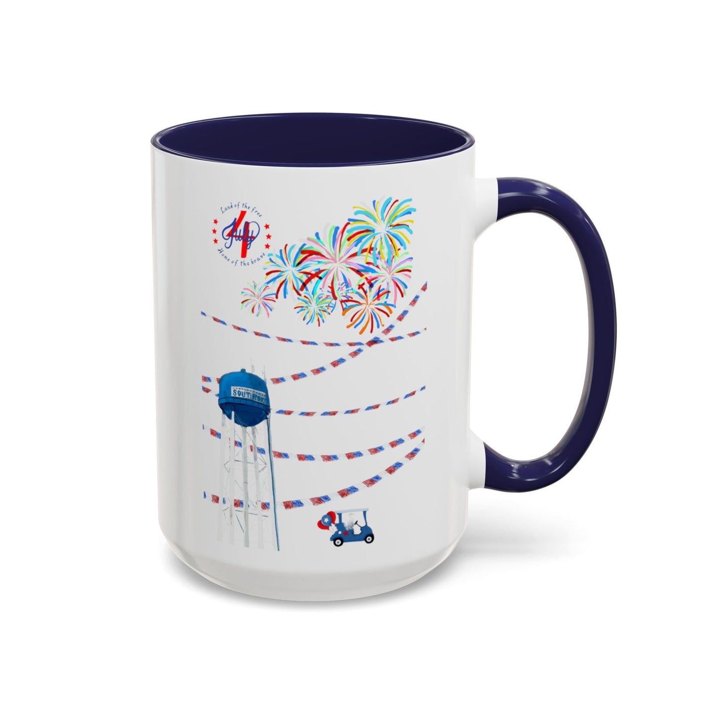 Southport July fourth Coffee Mug (11oz & 15oz) - Blue Cava
