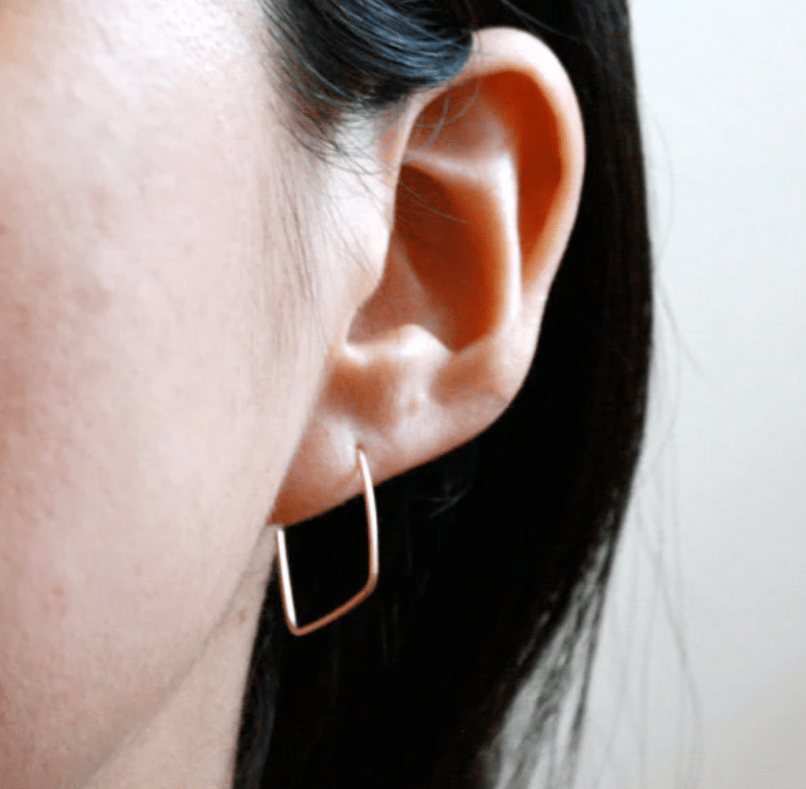 Square Hoop Earrings - Hooks and Luxe - Blue Cava