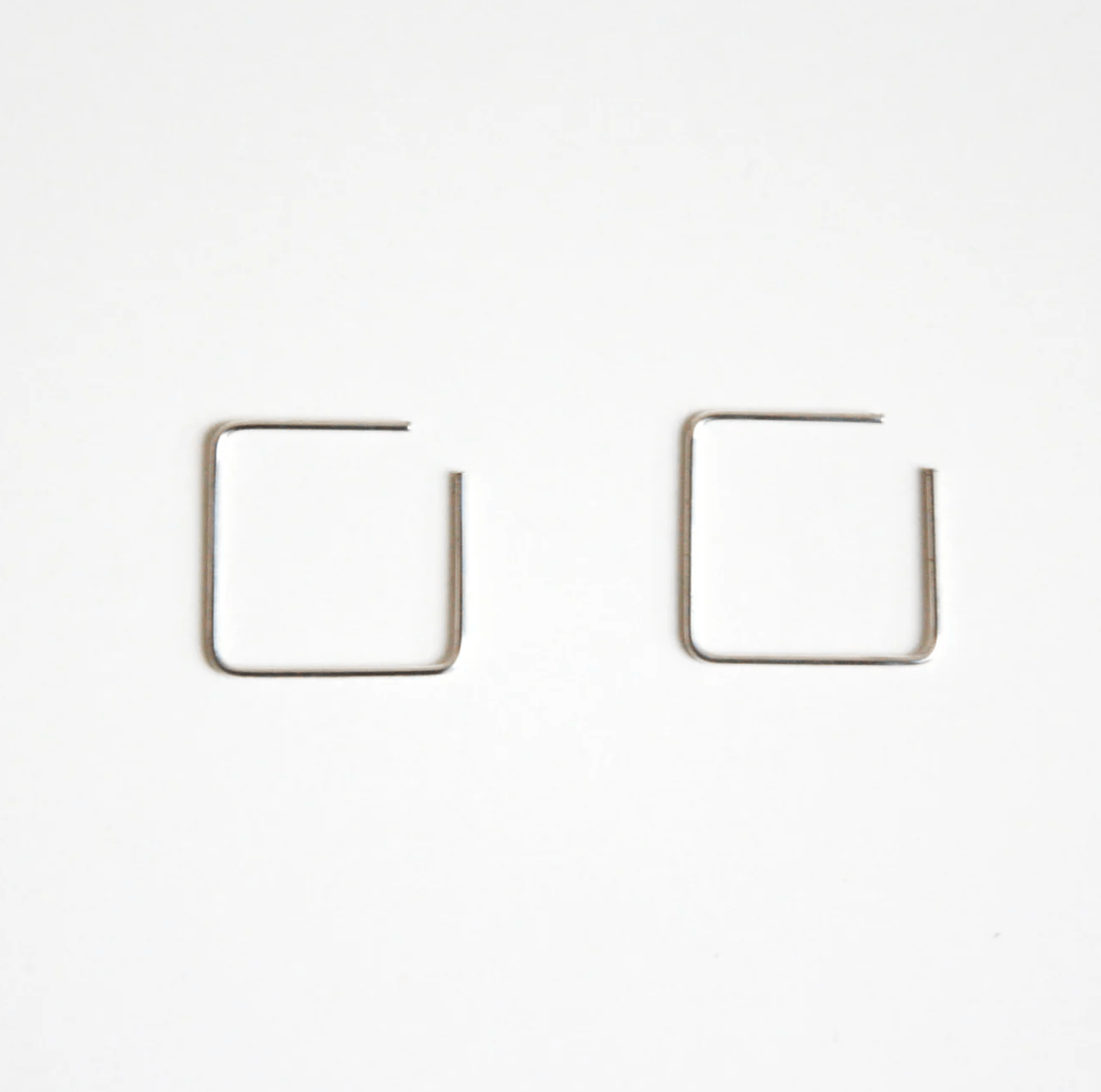 Square Hoop Earrings - Hooks and Luxe - Blue Cava