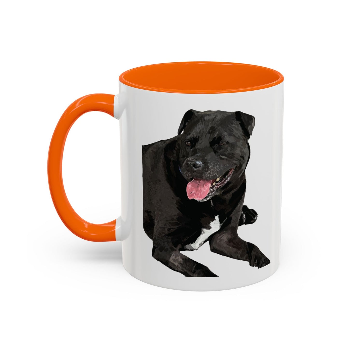 Staffordshire Bull Terrier Two Tone Ceramic Mug - 11 oz & 15 oz - Blue Cava