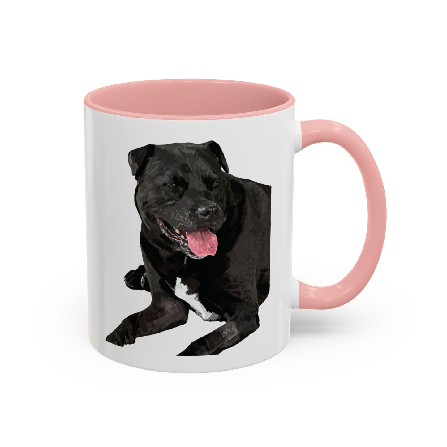 Staffordshire Bull Terrier Two Tone Ceramic Mug - 11 oz & 15 oz - Blue Cava