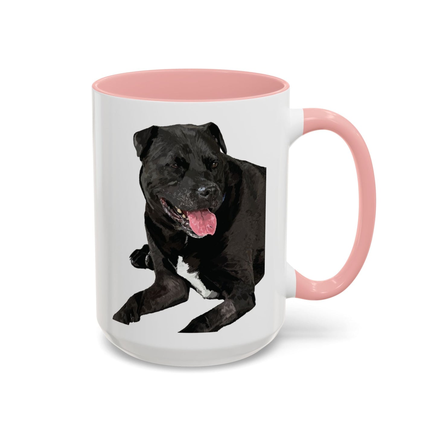 Staffordshire Bull Terrier Two Tone Ceramic Mug - 11 oz & 15 oz - Blue Cava