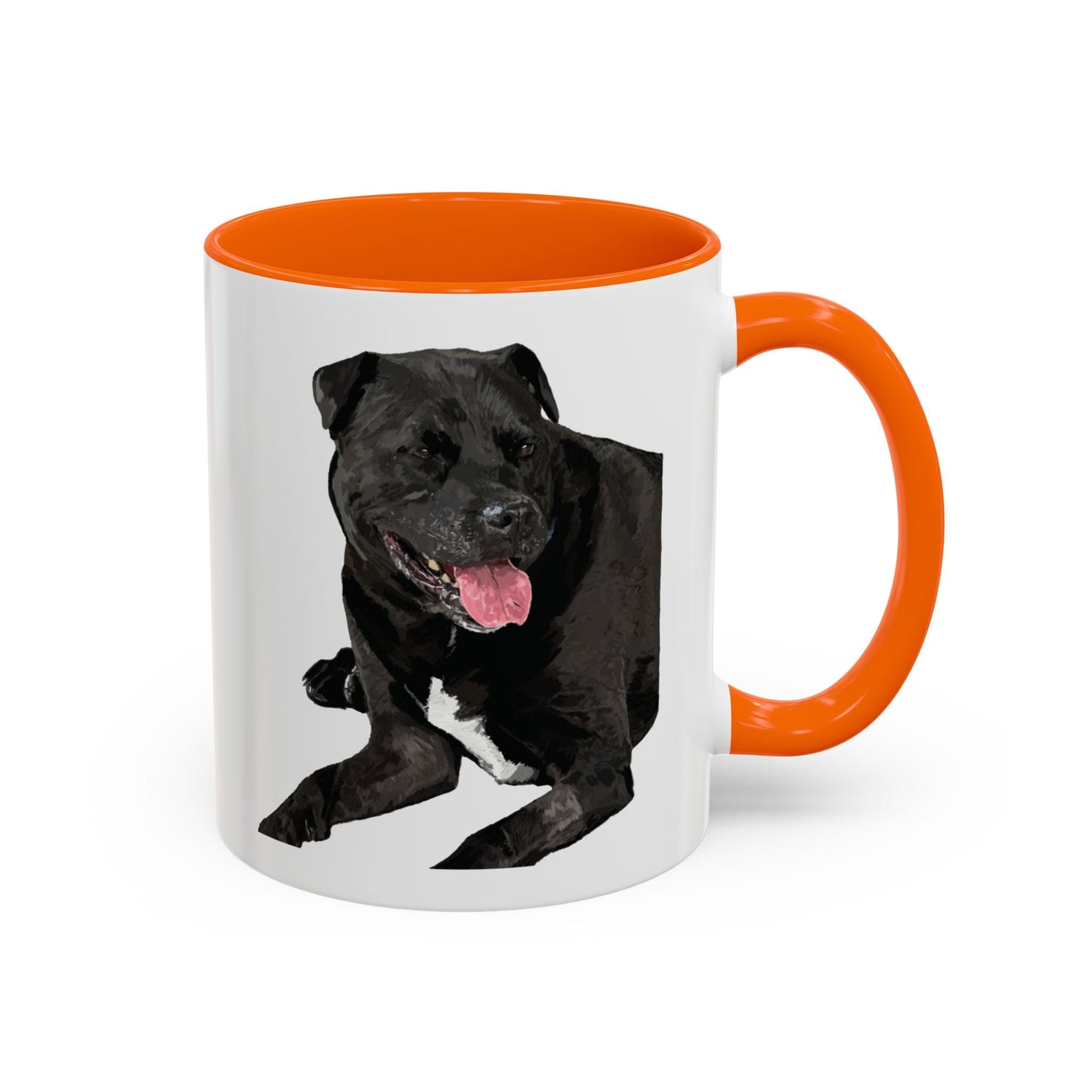Staffordshire Bull Terrier Two Tone Ceramic Mug - 11 oz & 15 oz - Blue Cava