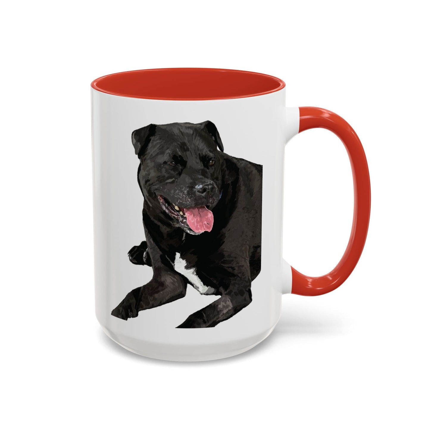 Staffordshire Bull Terrier Two Tone Ceramic Mug - 11 oz & 15 oz - Blue Cava