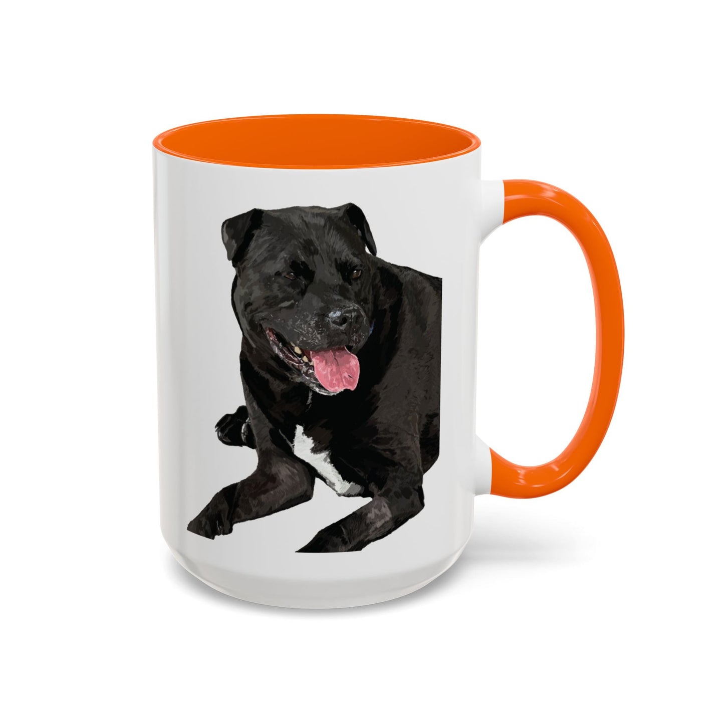 Staffordshire Bull Terrier Two Tone Ceramic Mug - 11 oz & 15 oz - Blue Cava