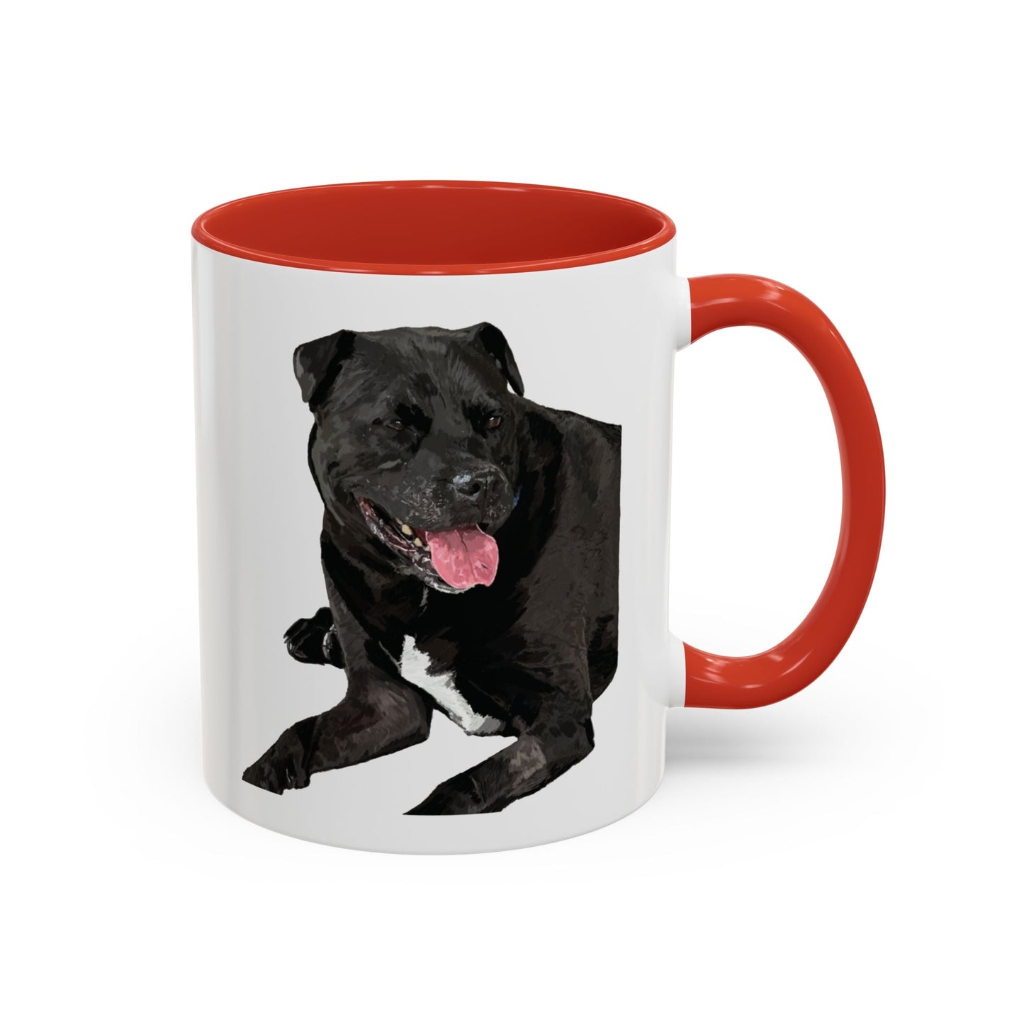 Staffordshire Bull Terrier Two Tone Ceramic Mug - 11 oz & 15 oz - Blue Cava