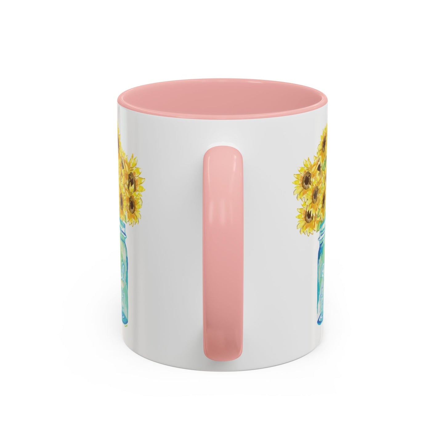 Sunflower Mason Jar Coffee Mug (11, 15oz) - Blue Cava