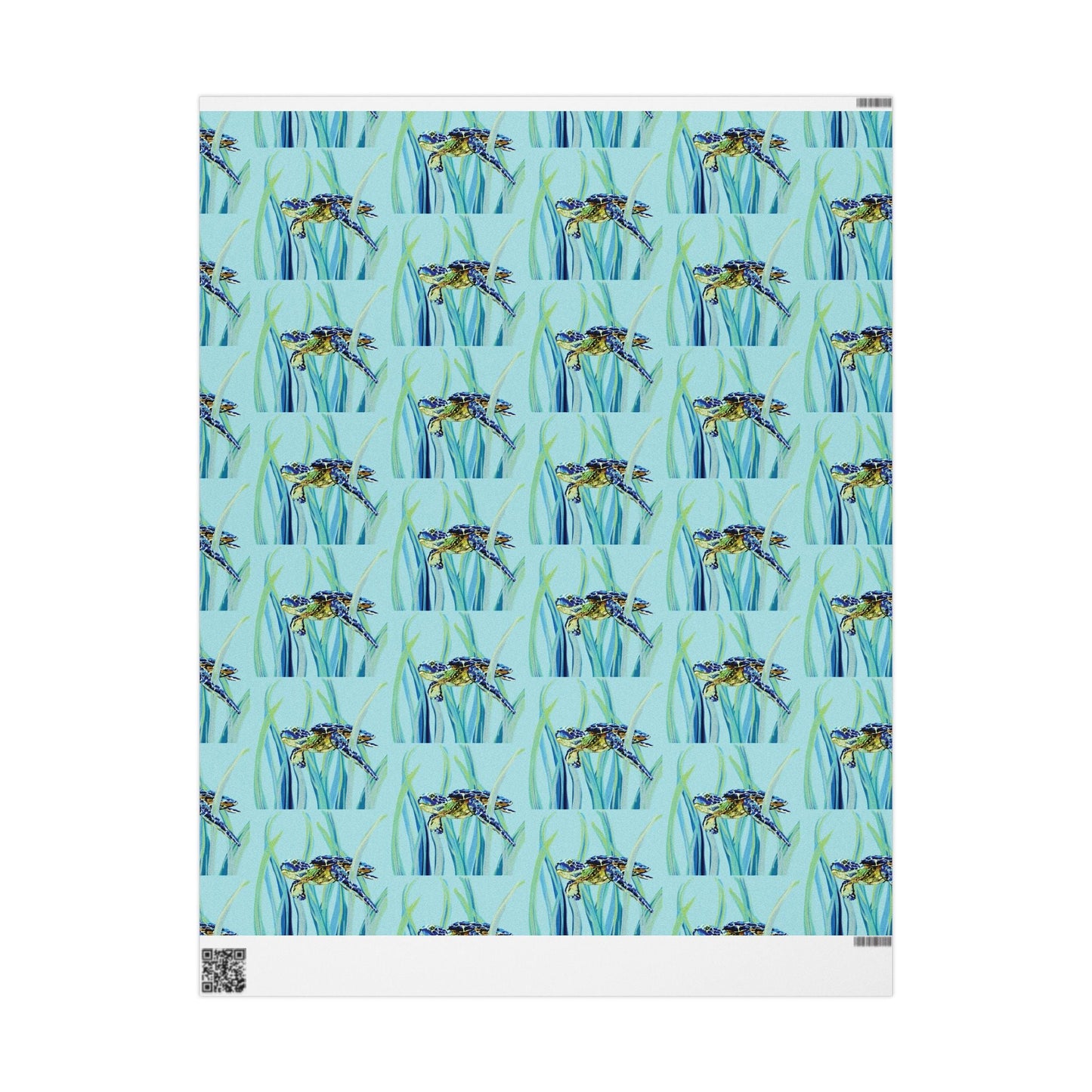 Swimming Sea Turtle Wrapping Paper - Blue Cava