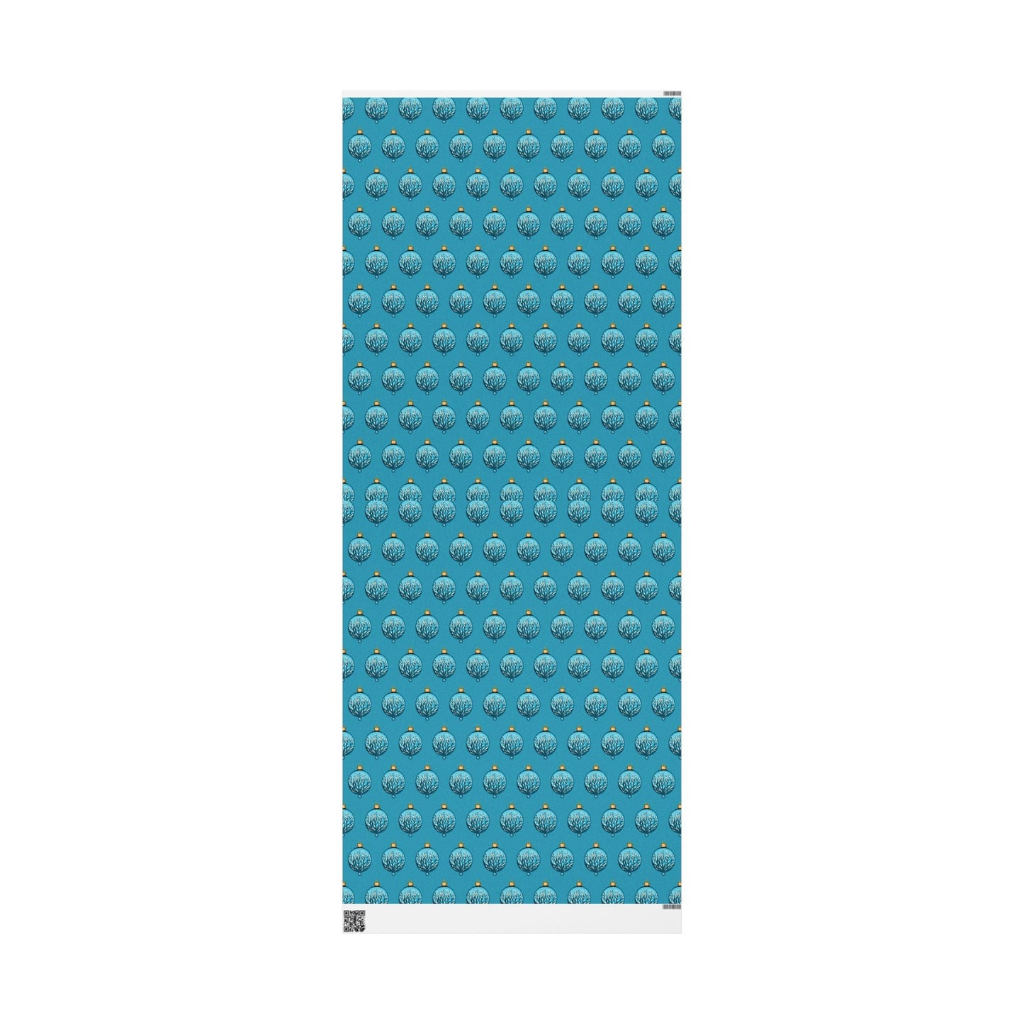 Teal Christmas Ornament Wrapping Papers - Blue Cava