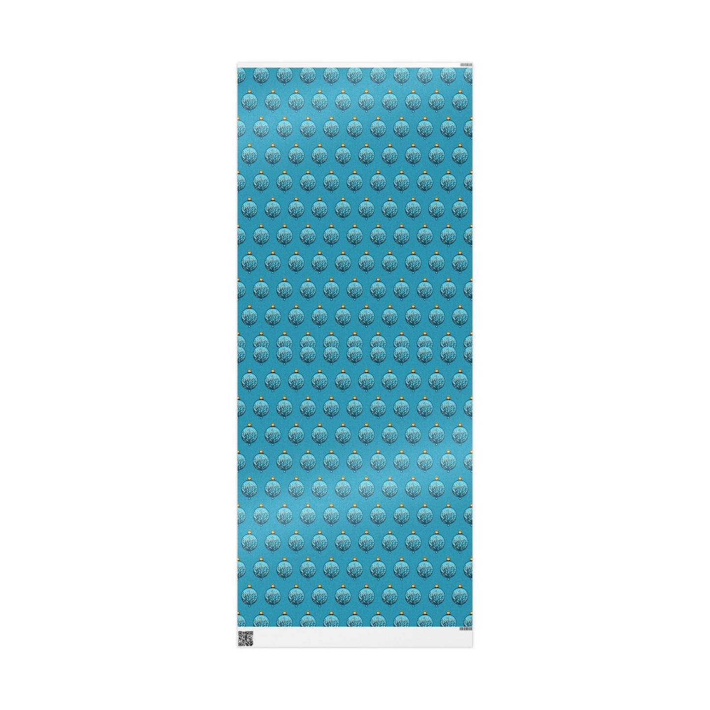 Teal Christmas Ornament Wrapping Papers - Blue Cava