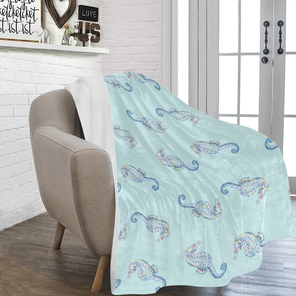Ultra - Soft Micro Fleece Blanket 60" X 80" (Made In USA) - Blue Cava