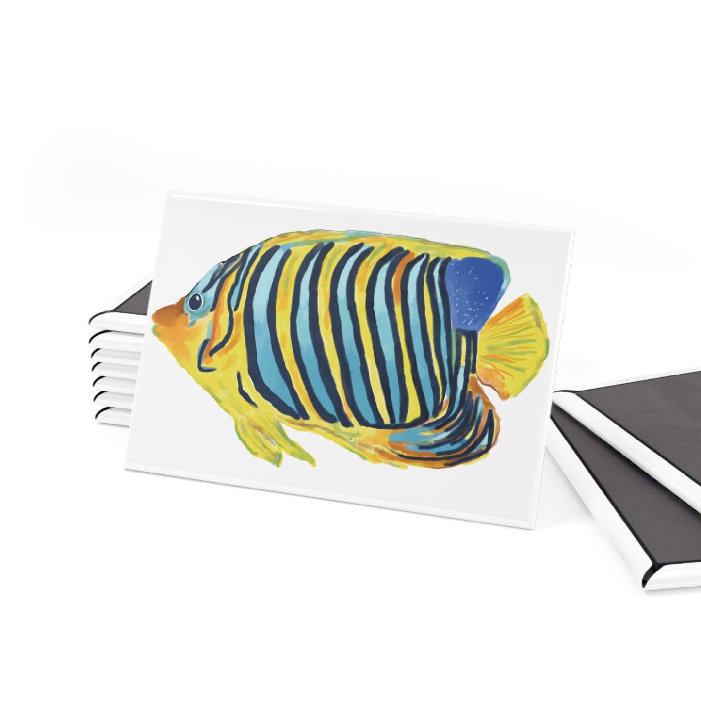 Vibrant Angel Fish Magnet Set - 1 pc & 10 pc - Blue Cava