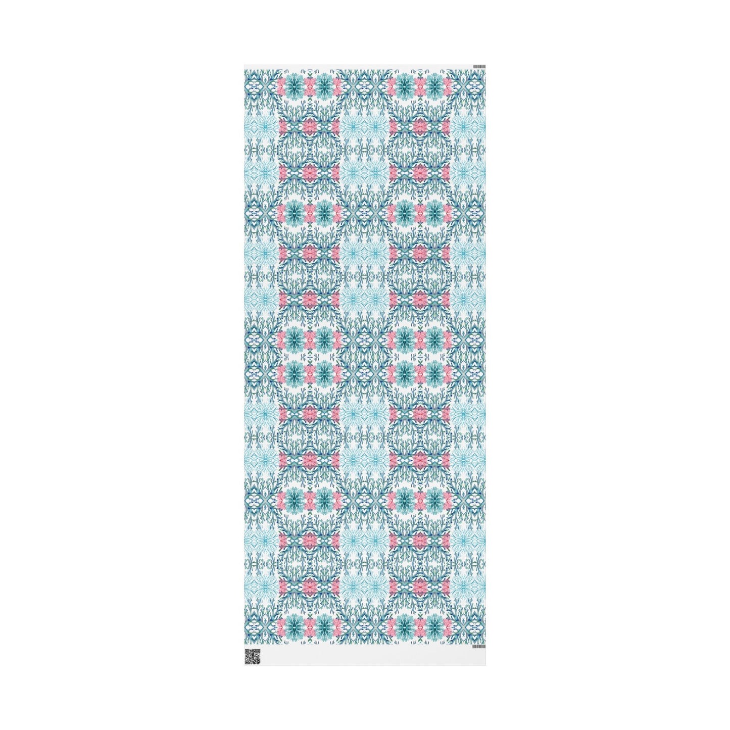 Vibrant Coral Wrapping Paper - Colorful, Eco - Friendly Wrapping Paper - Blue Cava