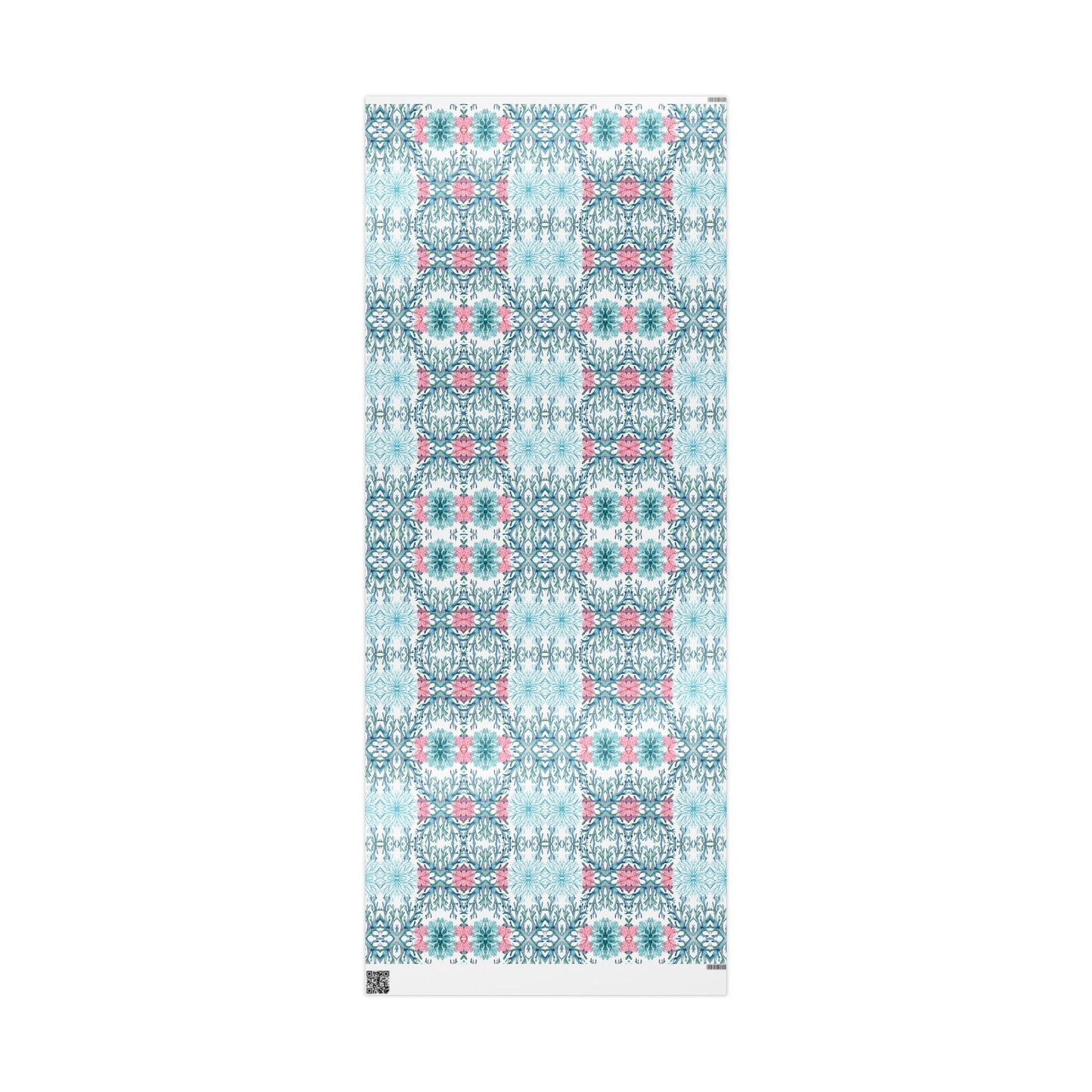 Vibrant Coral Wrapping Paper - Colorful, Eco - Friendly Wrapping Paper - Blue Cava