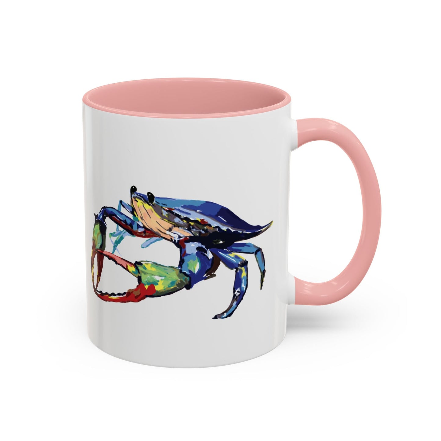 Vibrant Crab Two Tone Ceramic Mug - 11 oz & 15 oz - Blue Cava