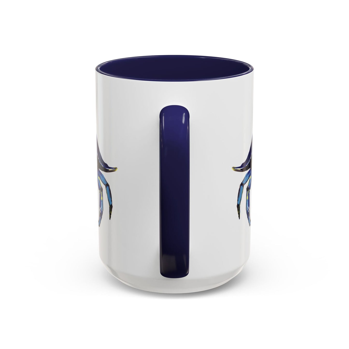 Vibrant Crab Two Tone Ceramic Mug - 11 oz & 15 oz - Blue Cava